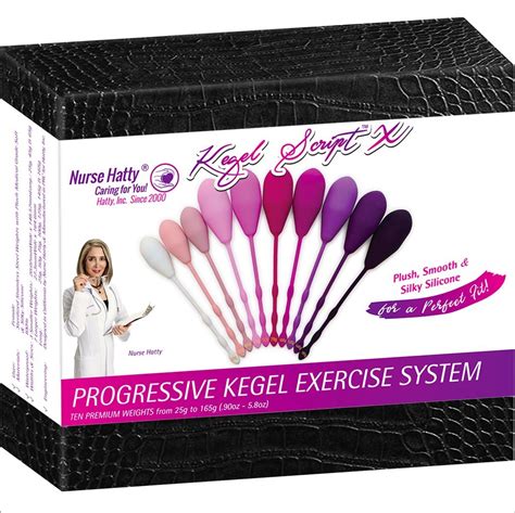 nurse hatty® kegel exercise weights set of 10 premium silicone vaginal kegel balls 25g 165g