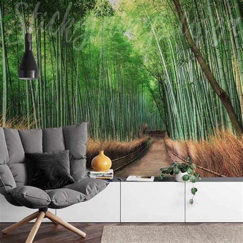 Bamboo Forest Wall Mural Kyoto Bamboo Trees Wallpaper Mural