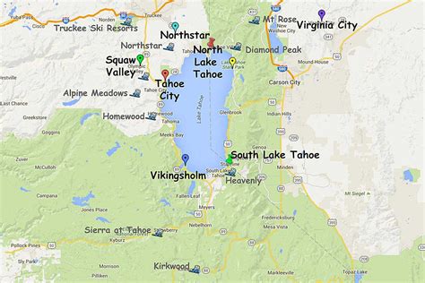 Map Of Lake Tahoe Map Of The World Images And Photos Finder