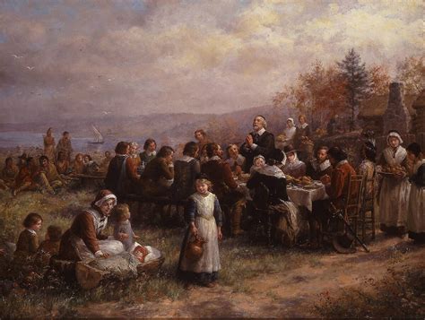 Thanksgiving At Plymouth 1925 By Jennie Augusta Brownscombe