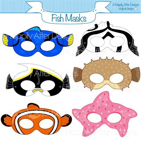 Fish template printable fish templates to print fish bowl. Fish Printable Masks moorish idol starfish mask clownfish