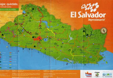 Turismo Un Poco De Todo Para Todos Mapa Turístico De El Salvador