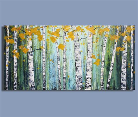 Original Painting Abstract Painting Landscape Painting Birch Tree