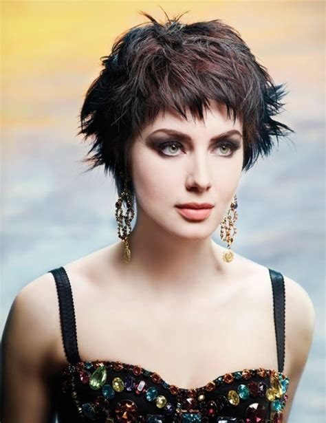 Short Cropped Hairstyle Messy Haircuts Pop Haircuts