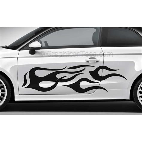 Your #1 online car decal maker with next day shipping all across the usa and canada. Car Graphics : Flames Custom Car Stickers Vinyl Graphic ...