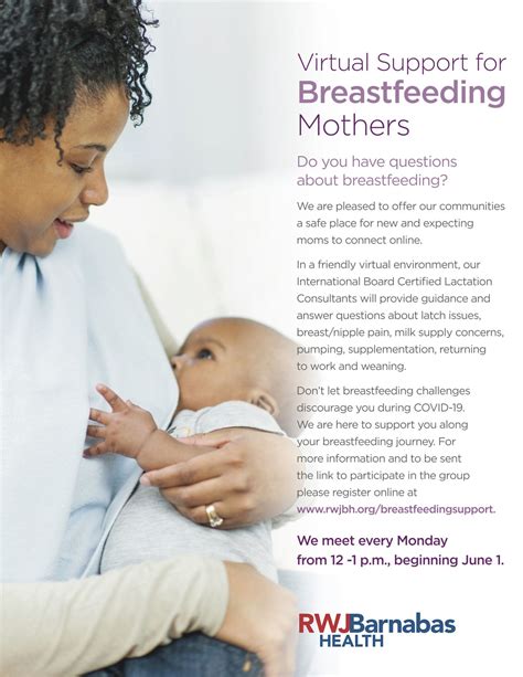 A Virtual Support Group For Breastfeeding Mamas Thanks To Rwjbarnabas Health