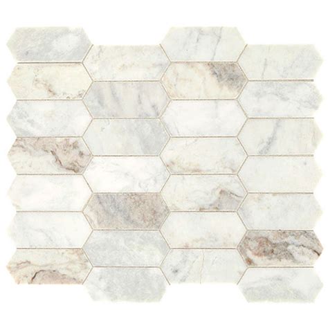 Daltile Marble Elongated Hex Mosaics Tile And Stone Colors