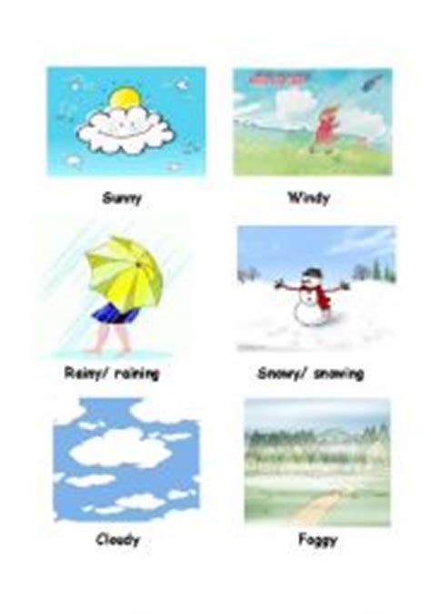 English teaching worksheets: The weather
