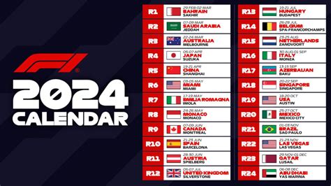 F1 2024 Season Dates Amargo Wendye