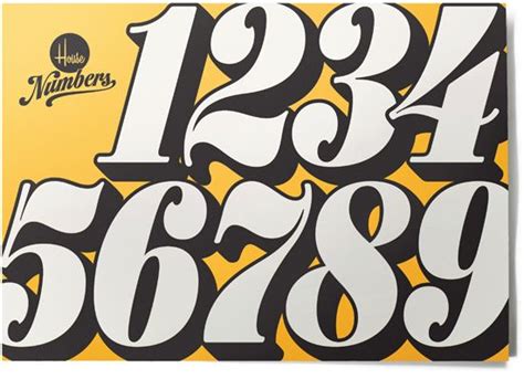 I Find These Retro Numbers From The Us Type Foundry House Industries