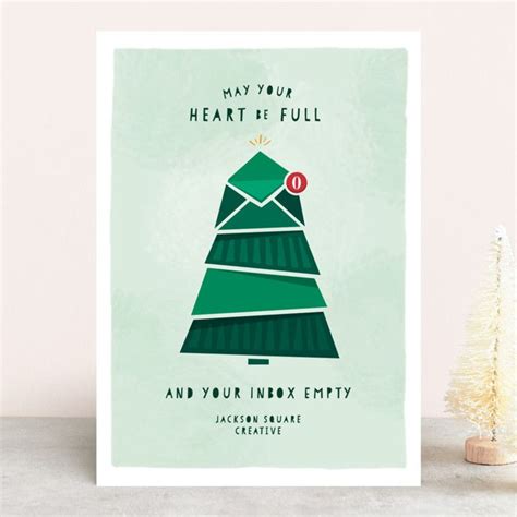 Easy diy christmas cards to give a personal touch to your messages.choose handmade christmas cards ideas like wreath christmas art with heart team heart of christmas 2020 with dove of hope hello. Inbox Empty Business Holiday Cards by Kelsey Mucci | Minted | Funny holiday cards, Creative ...