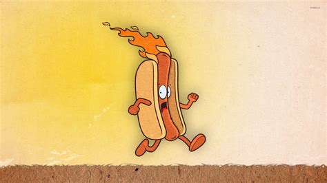 Hot Dog On Fire Wallpaper Funny Wallpapers 22596