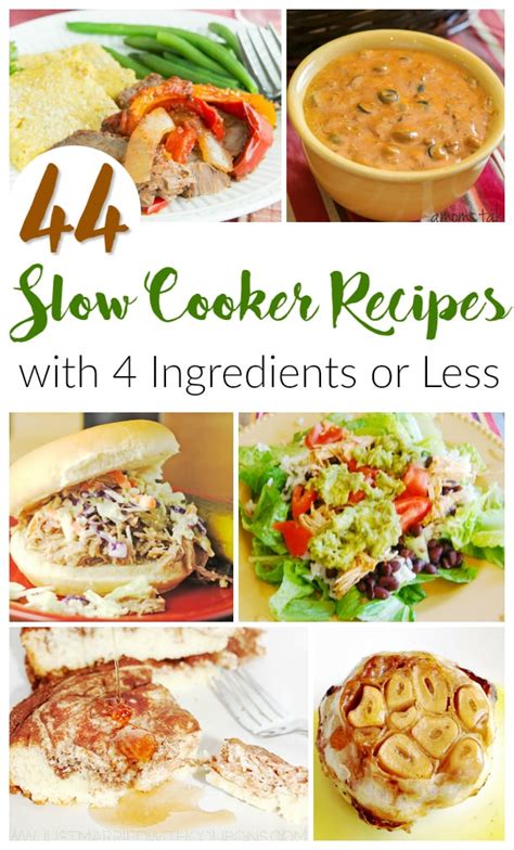 44 Slow Cooker Recipes With 4 Ingredients Or Less Cutefetti