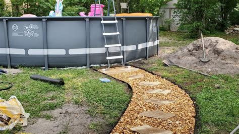 Consider how the edging will look with the walkway material as well as your home's architecture. DIY paver walkway - YouTube