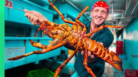 French Chef Prepares Rare Red Spiny Lobster 5 Ways Youtube