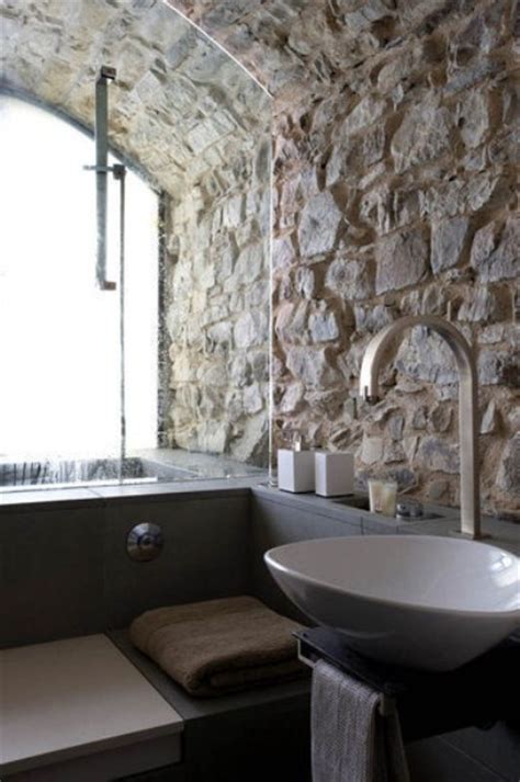 Our stone bathroom sinks are offered in a wide array of shapes, styles, colors, finishes and designs, so you can zero in on the perfect thing without any trouble. 50 Wonderful Stone Bathroom Designs - DigsDigs