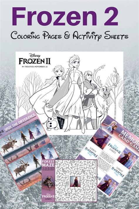 Frozen Printable Activity Sheets