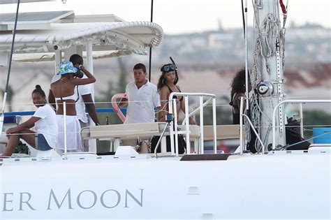 Rihanna Bikini Candids On A Yacht In Barbados Sept 2014 • Celebmafia