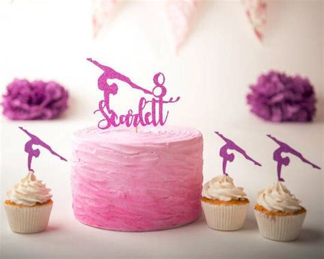 Peace, love, gymnastics cupcake toppers. Gymnastics Cupcake Toppers, Gymnastics Cake Topper, Girls ...