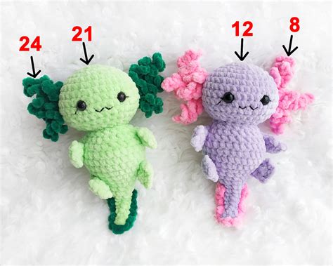 Axolotl Plush Kawaii Stuffed Crochet Baby Toy Etsy