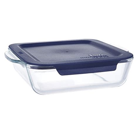 Glass Bakeware Dishes Baking Tray With Blue Lids Bettys Bakeware