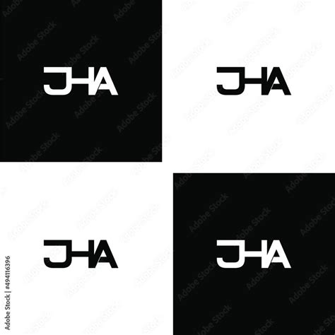 Jha Letter Original Monogram Logo Design Set Stock Vector Adobe Stock