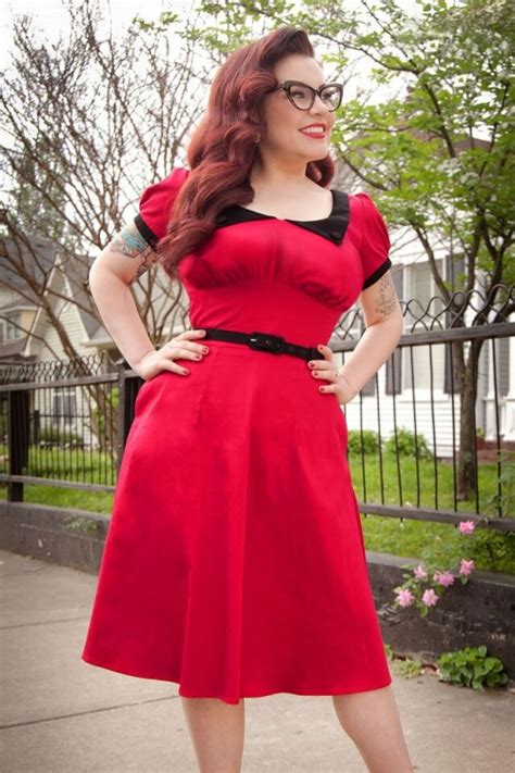 50s Dorothy Swing Dress In Red And Black
