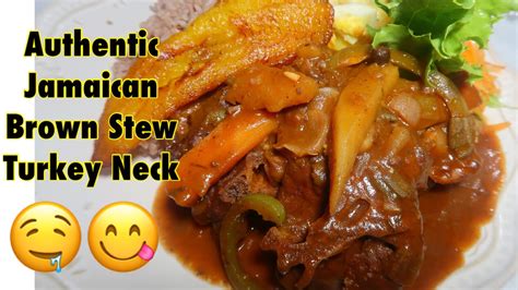 Authentic Jamaican Brown Stew Turkey Neck Youtube