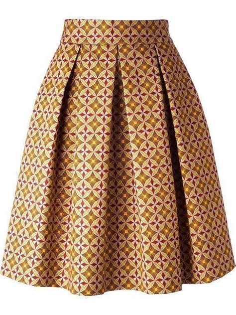 African Print Skirt Pleated Midi Skirt ~ African Fashion Ankara Kitenge Kente African