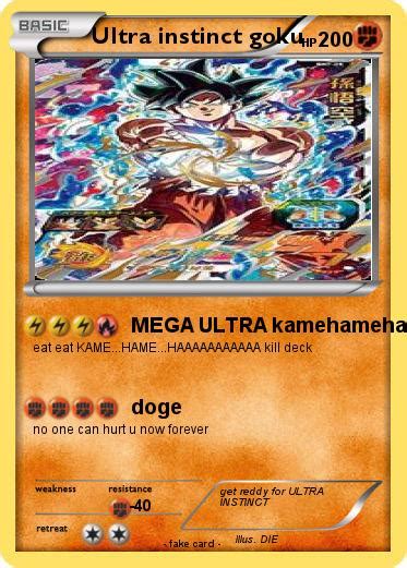 Pokémon Ultra Instinct Goku 17 17 Mega Ultra Kamehameha My Pokemon Card