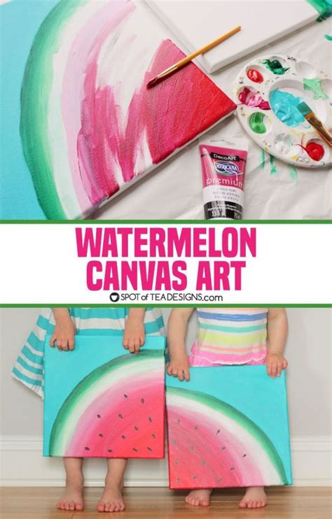 Sweet Summer Watermelon Canvas Art Spot Of Tea Designs Kids Canvas