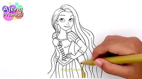 Anda bisa menyimpan gambar ini ke pc atau gadget lain secara gratis. Belajar Mewarnai Gambar Princess Rapunzel - YouTube