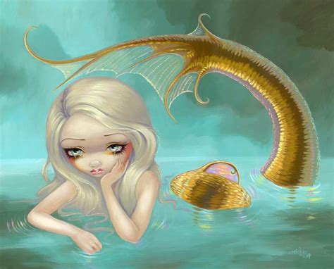 Golden Mermaid Strangeling The Art Of Jasmine Becket Griffith