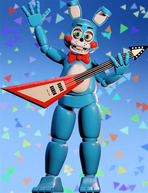 I Made A Model Of The New Toy Bonnie Guitar R Fivenightsatfreddys