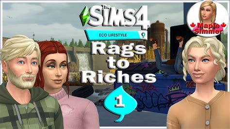 Sims 4 Rags To Riches Eco Lifestyle Edition Pt 1 Meet Our Sims Youtube