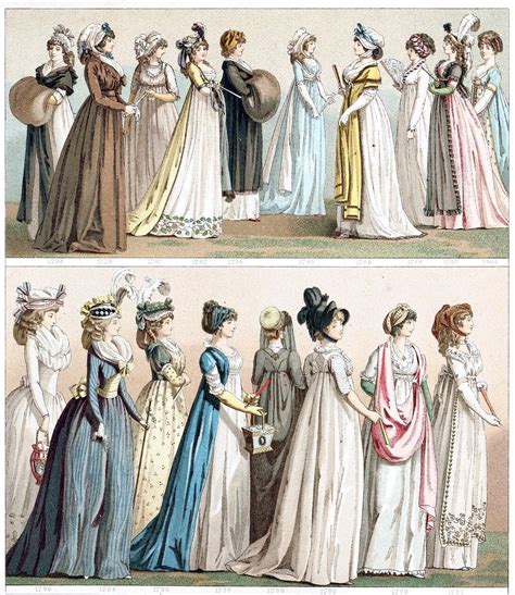 France Women’s Dresses Between 1794 And 1800 From Geschichte Des Kostüms The Costume History
