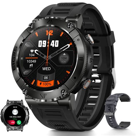 Eigiis Military Smart Watch For Men 1 32 Outdoor Tactical Sports Smartwatch With Heart Rate