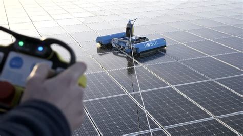 Remote Controlled Solar Panel Cleaning Robot Ax Solar Robot Type