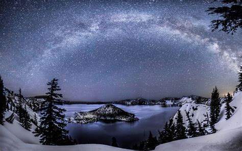 Milky Way Over Crater Lake Todays Image Earthsky