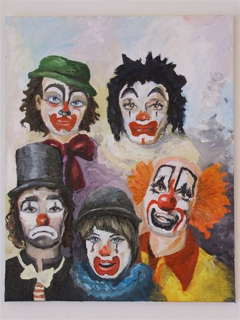 Oil Paint Clowns Painting Oil Painting Aesthetic Art