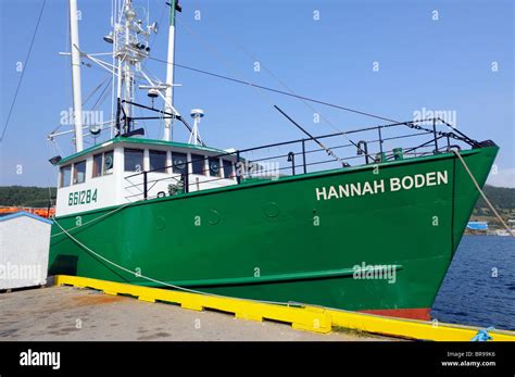 Hannah Boden Swordfish Boat In Bay Bulls Newfoundland Off Loading Her