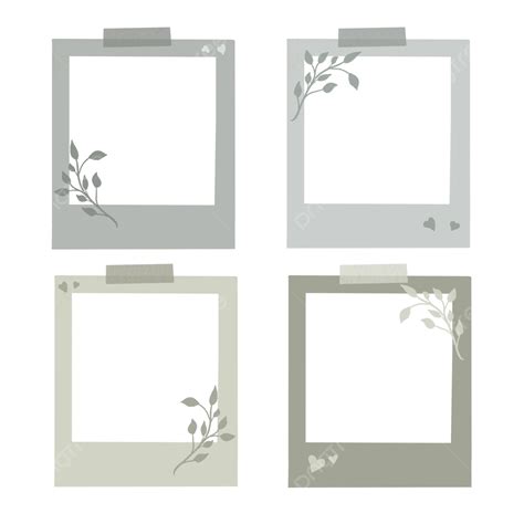 Aesthetic Polaroid White Transparent Aesthetic Polaroid Frame With