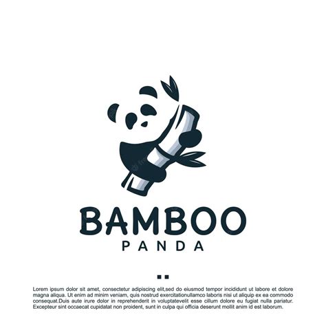 Premium Vector Bamboo Panda Logo Design Template