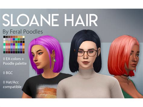 Sloane Hair By Feralpoodles Sims 4 Hair