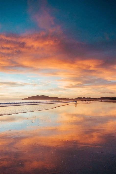 Magical Golden Orange Beach Sunset In Tamarindo Costa Rica