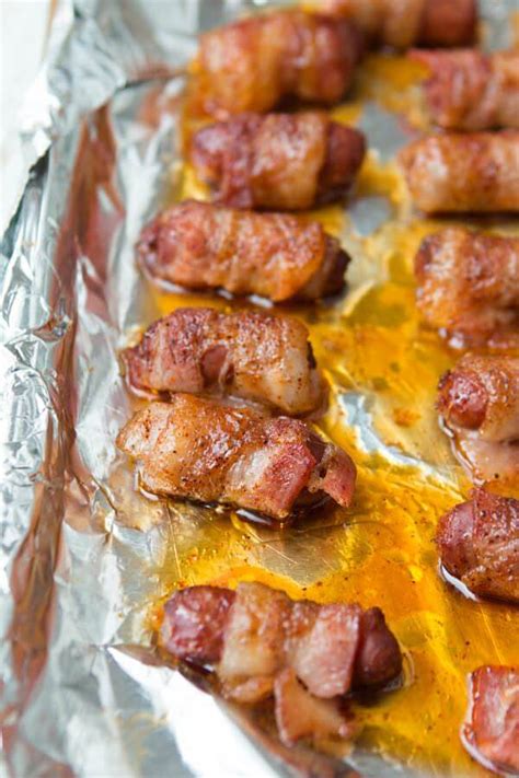 Best party appetizer you may ever have. Bacon-Wrapped Little Smokies (Easy Party Appetizer!) - Oh ...