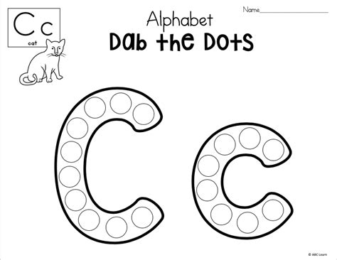 Dab the Alphabet Worksheets  Letter C  Made By Teachers
