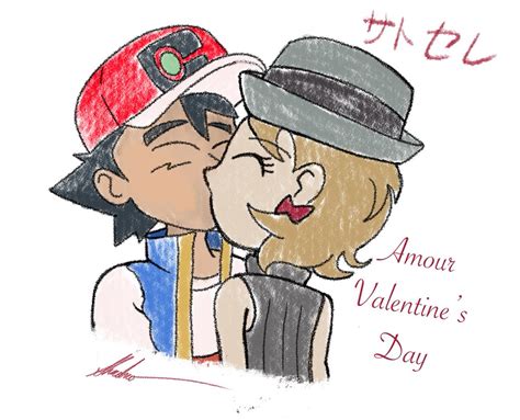 Shadaos Art On Twitter Amour Valentines Day Satosere Amourshipping Ashxserena Pokémon