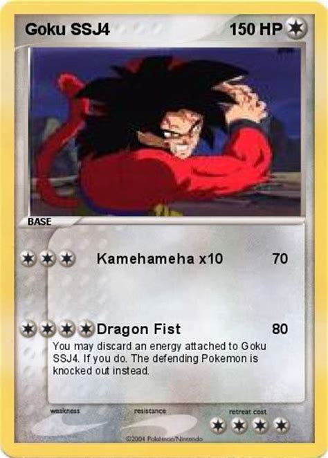 Pokémon Goku Ssj4 Kamehameha X10 My Pokemon Card