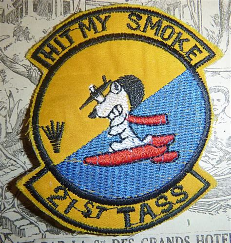 Flight Patch Hit My Smoke Snoopy 21st Tass Usaf Vietnam War M 356 37 77 Picclick